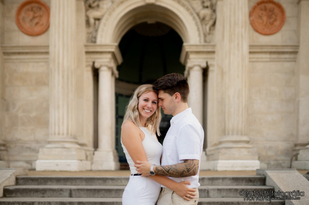 Jegyes fotózás Budapesten a Várkertben Lillával és Kevinnel